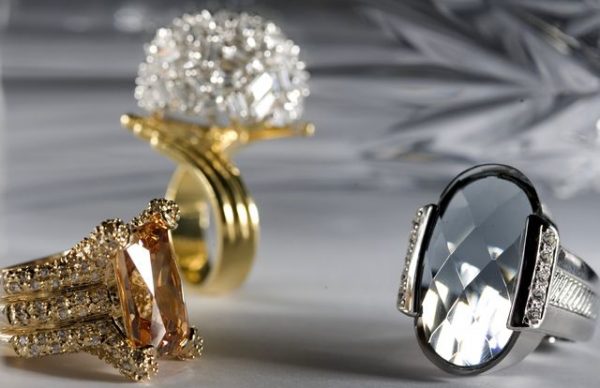 jewelry from white and yellow gold